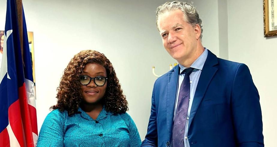 The Minister of Youth and Sports, Hon. Atty.  Cornelia W. Kruah, on yesterday held a strategic meeting with UNICEF Country Representative, Andrew Brooks, aimed at revitalizing the A4AD Project and strengthening ongoing interventions that support adolescen