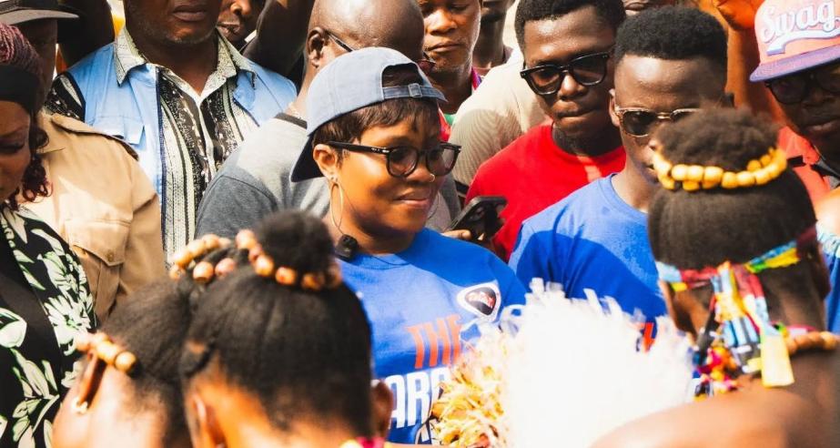 Minister Kruah  Receives  Rousing  And Traditional Welcome IN Nimba County