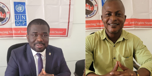 Speaking at the launch, Deputy Youth and Sports Minister for Youth Development Mr. Isaac Doe and National Coordinator Samuel K. Mappy IV 